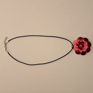Red Flower Necklace